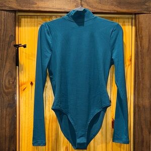 Zenana Teal Bodysuit large